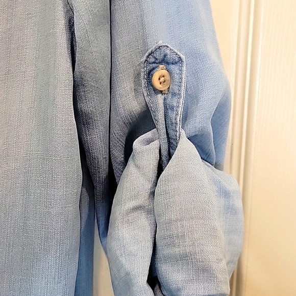 CLOTH & STONE Blue Chambray Romper from Anthropologie Size Small - Picture 7 of 8